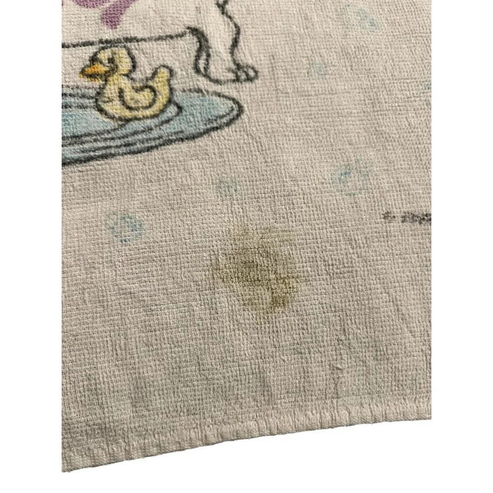Vintage 1992 Barney Bath Time Towel Barney in Bath Tub 42